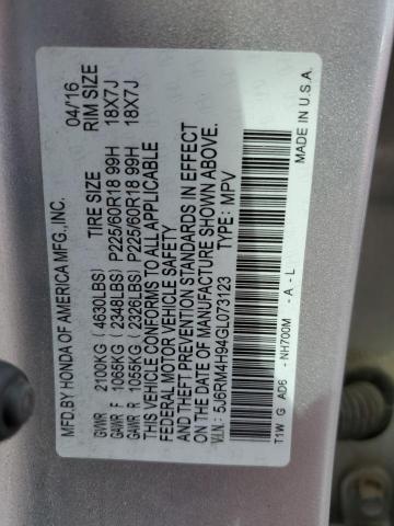 5J6RM4H94GL073123 Honda Cr-v Touring