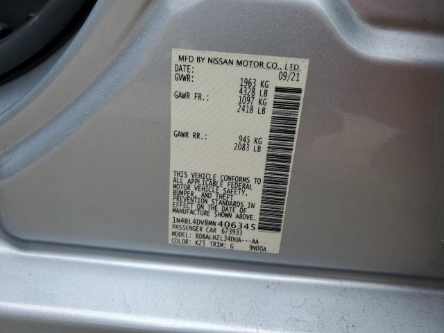 1N4BL4DV8MN406345 Nissan ALTIMA SV