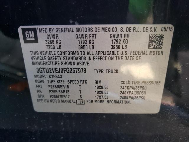 3GTU2VEJ0FG367978 GMC Sierra K1500 Slt