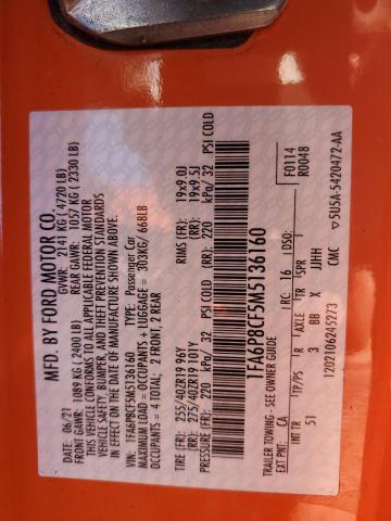1FA6P8CF5M5136160 Ford MUSTANG GT