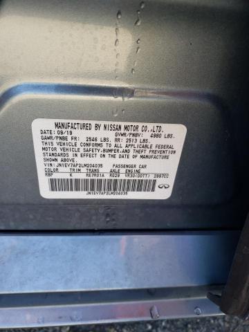 JN1EV7AP2LM204035 Infiniti Q50 PURE