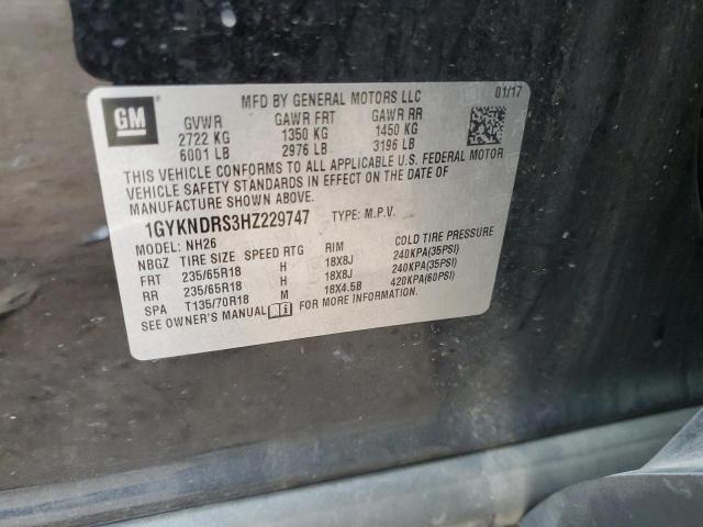 1GYKNDRS3HZ229747 Cadillac XT5 LUXURY