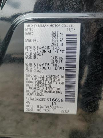 5N1AL0MNXEC516658 Infiniti QX60