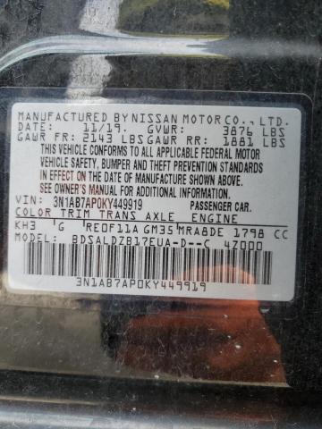 3N1AB7AP0KY449919 Nissan SENTRA S