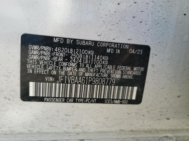 JF1VBAA61P9808779 Subaru WRX