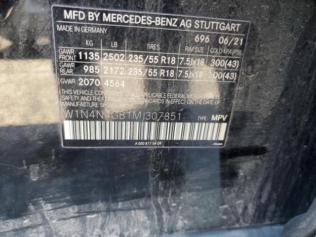 W1N4N4GB1MJ307851 Mercedes-Benz GLA 250