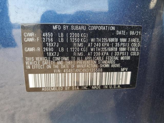 4S4BTANC4N3135508 Subaru Outback Limited