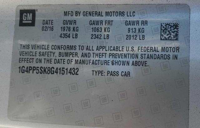 1G4PP5SK8G4151432 Buick Verano