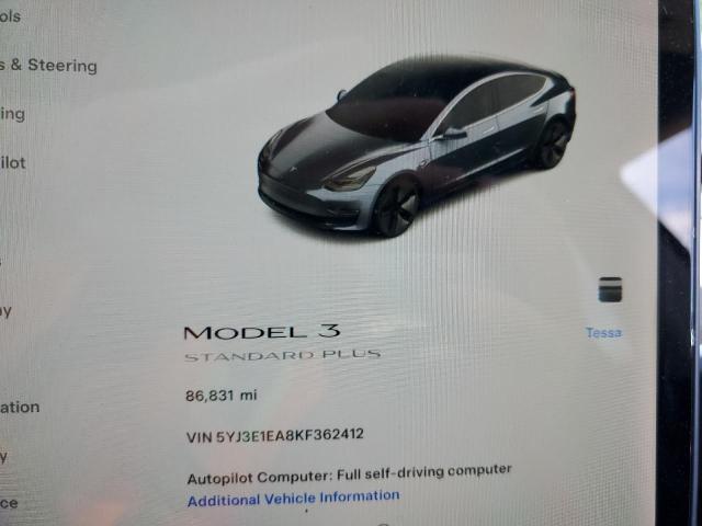 5YJ3E1EA8KF362412 Tesla MODEL 3