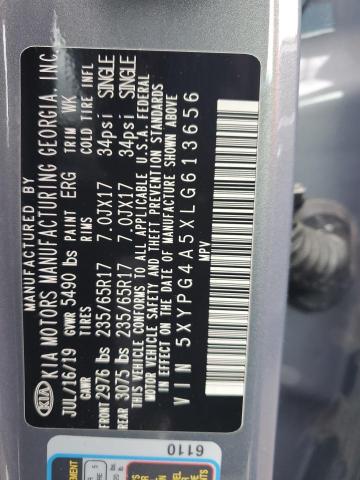 5XYPG4A5XLG613656 KIA SORENTO S