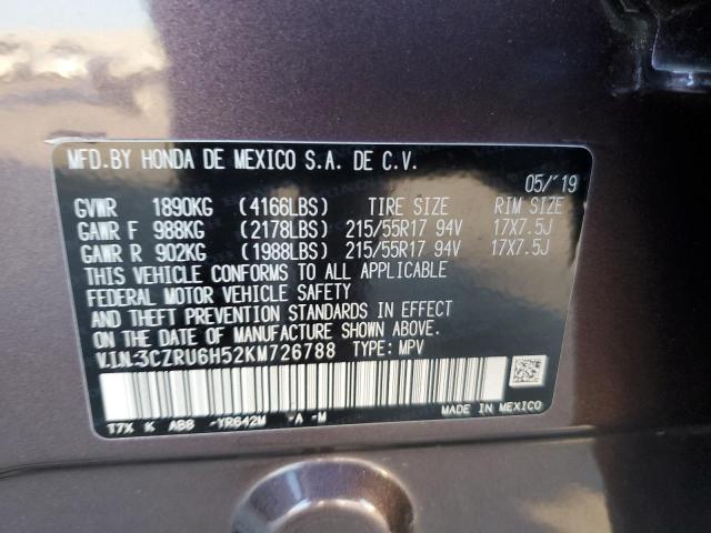 3CZRU6H52KM726788 Honda HR-V EX
