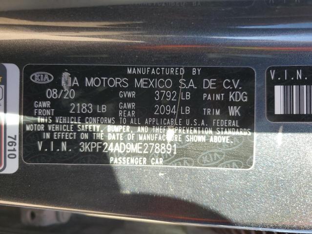 3KPF24AD9ME278891 KIA FORTE FE