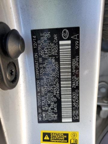 JTHKD5BH7F2229669 Lexus CT 200