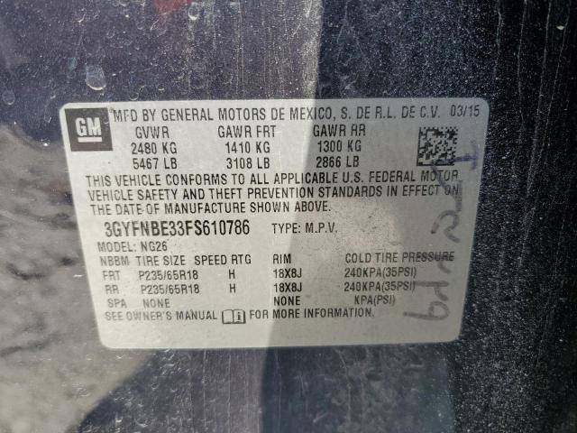 3GYFNBE33FS610786 Cadillac Srx Luxury Collection