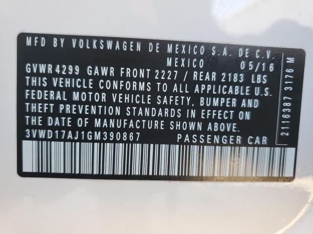 3VWD17AJ1GM390867 Volkswagen Jetta Sport