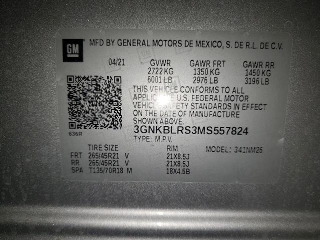 3GNKBLRS3MS557824 Chevrolet Blazer Premier