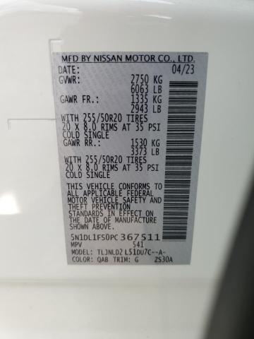 5N1DL1FS0PC367511 Infiniti QX60 LUXE