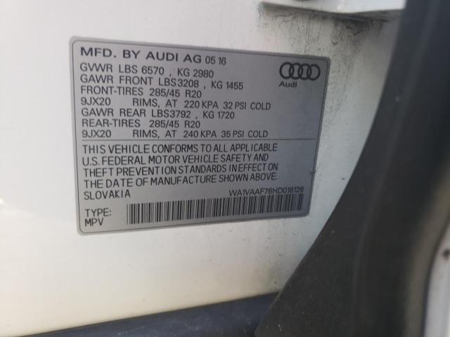 WA1VAAF76HD018126 Audi Q7 Prestige