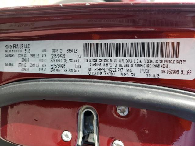 3C6RR7LT7GG331747 RAM 1500 Slt