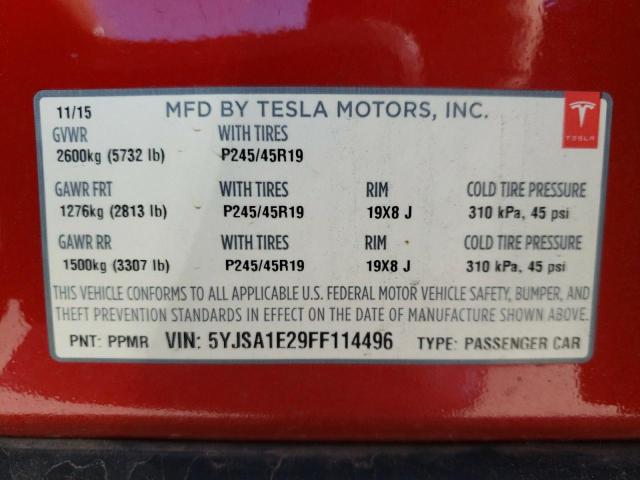 5YJSA1E29FF114496 Tesla MODEL S