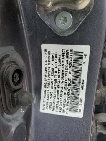 19XFC2F83KE016522 Honda Civic Sport