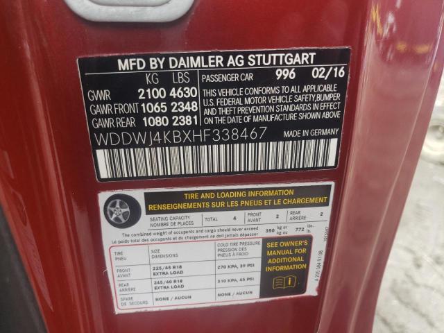 WDDWJ4KBXHF338467 Mercedes-Benz C 300 4matic