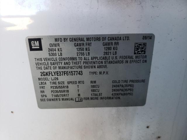 2GKFLYE37F6157743 GMC Terrain Slt