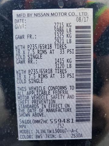 5N1DL0MM2HC559481 Infiniti QX60