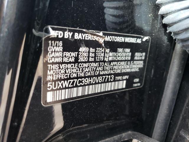 5UXWZ7C39H0V87713 BMW X3 Sdrive28i