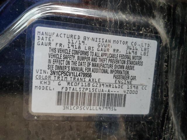 3N1CP5CV1LL479956 Nissan KICKS SV