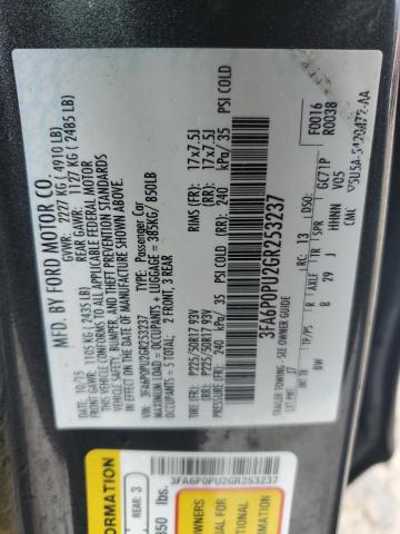 3FA6P0PU2GR253237 Ford Fusion Se Phev