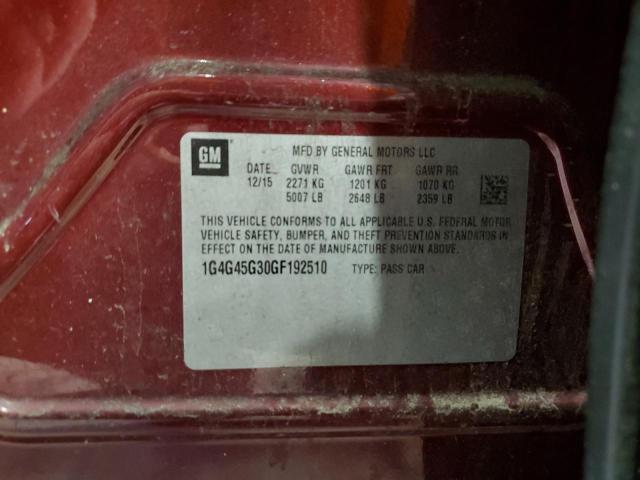 1G4G45G30GF192510 Buick Lacrosse Sport Touring