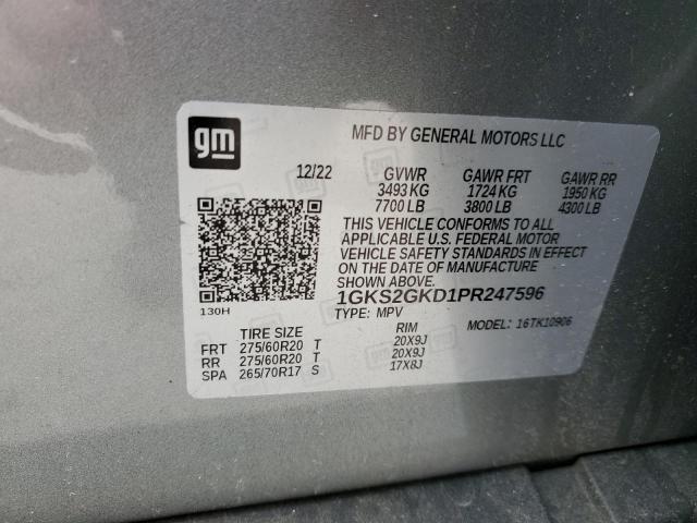 1GKS2GKD1PR247596 GMC Yukon Xl K1500 Slt