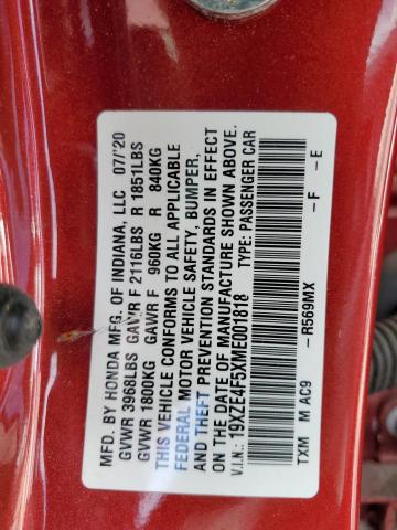 19XZE4F5XME001818 Honda INSIGHT EX