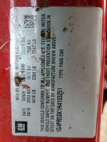 1G4PR5SK1H4103251 Buick Verano Sport Touring