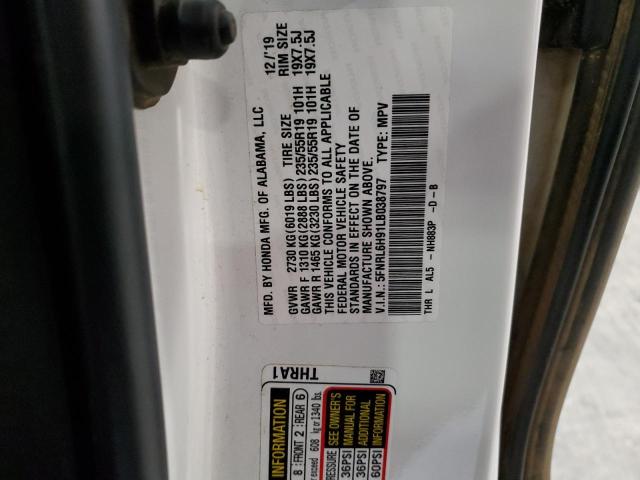 5FNRL6H91LB038797 Honda Odyssey Elite