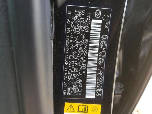 JTHB21B15K2006588 Lexus ES 300H