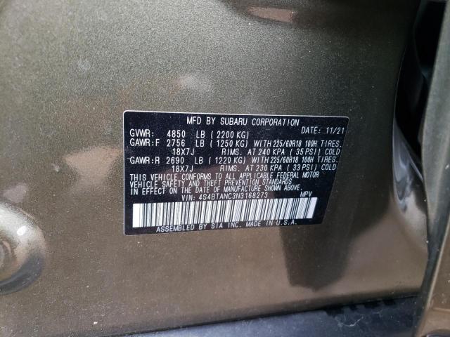 4S4BTANC3N3168273 Subaru Outback Limited