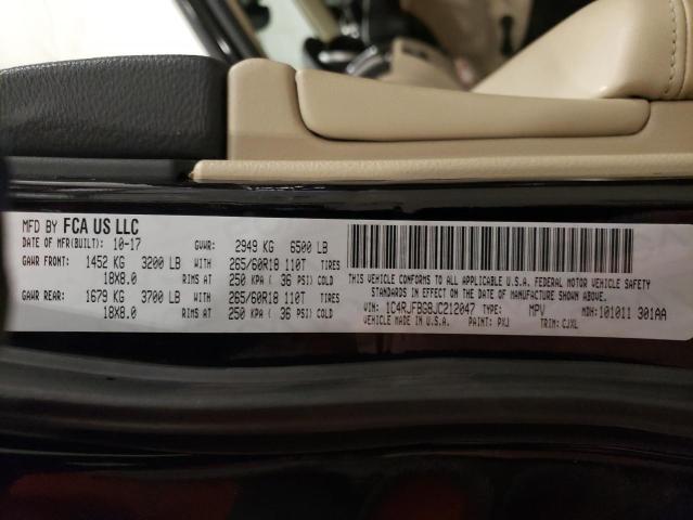 1C4RJFBG8JC212047 Jeep Grand Cherokee Limited