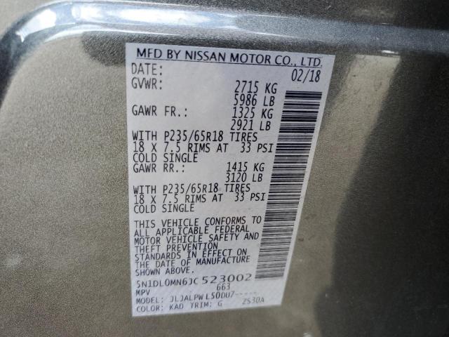 5N1DL0MN6JC523002 Infiniti QX60
