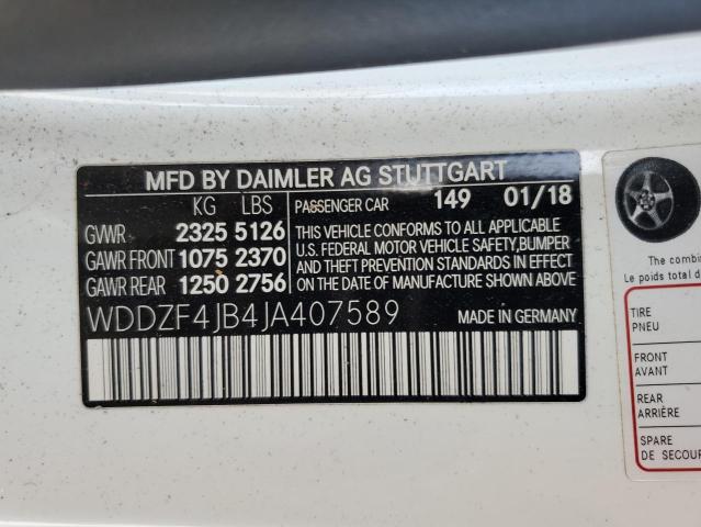WDDZF4JB4JA407589 Mercedes-Benz E 300