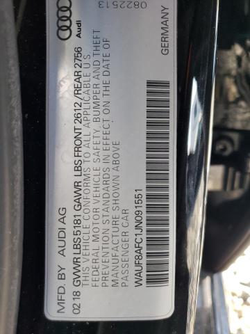 WAUF8AFC1JN091551 Audi A6 PREMIUM