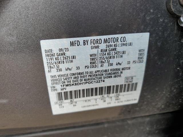 1FMSK8DH1PGC12274 Ford EXPLORER XLT