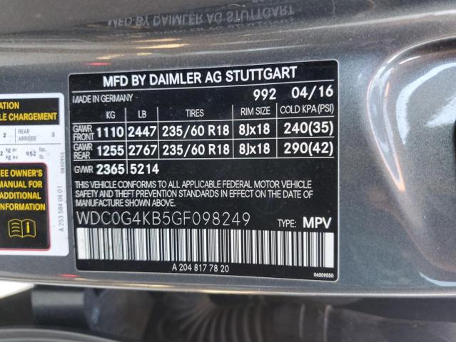 WDC0G4KB5GF098249 Mercedes-Benz Glc 300 4matic