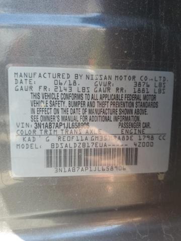 3N1AB7AP1JL658906 Nissan SENTRA S