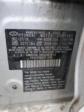 KMHD04LB8HU363653 Hyundai Elantra Sport