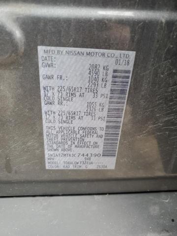 5N1AT2MTXJC744390 Nissan ROGUE S