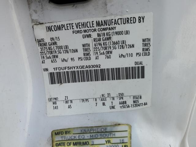 1FDUF5HYXGEA93092 Ford F550 Super Duty