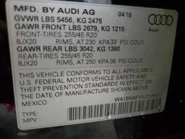 WA1BNAFYXJ2176471 Audi Q5 Premium Plus