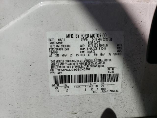 2FMPK3J94GBC40597 Ford EDGE SEL